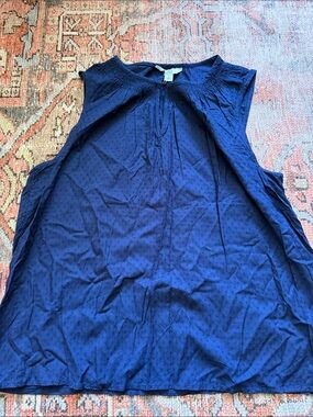 croft & barrow Navy Blue Sleeveless Blouse